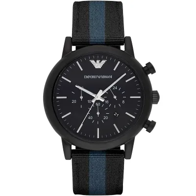 Luigi Chronograph Black Dial Timepiece